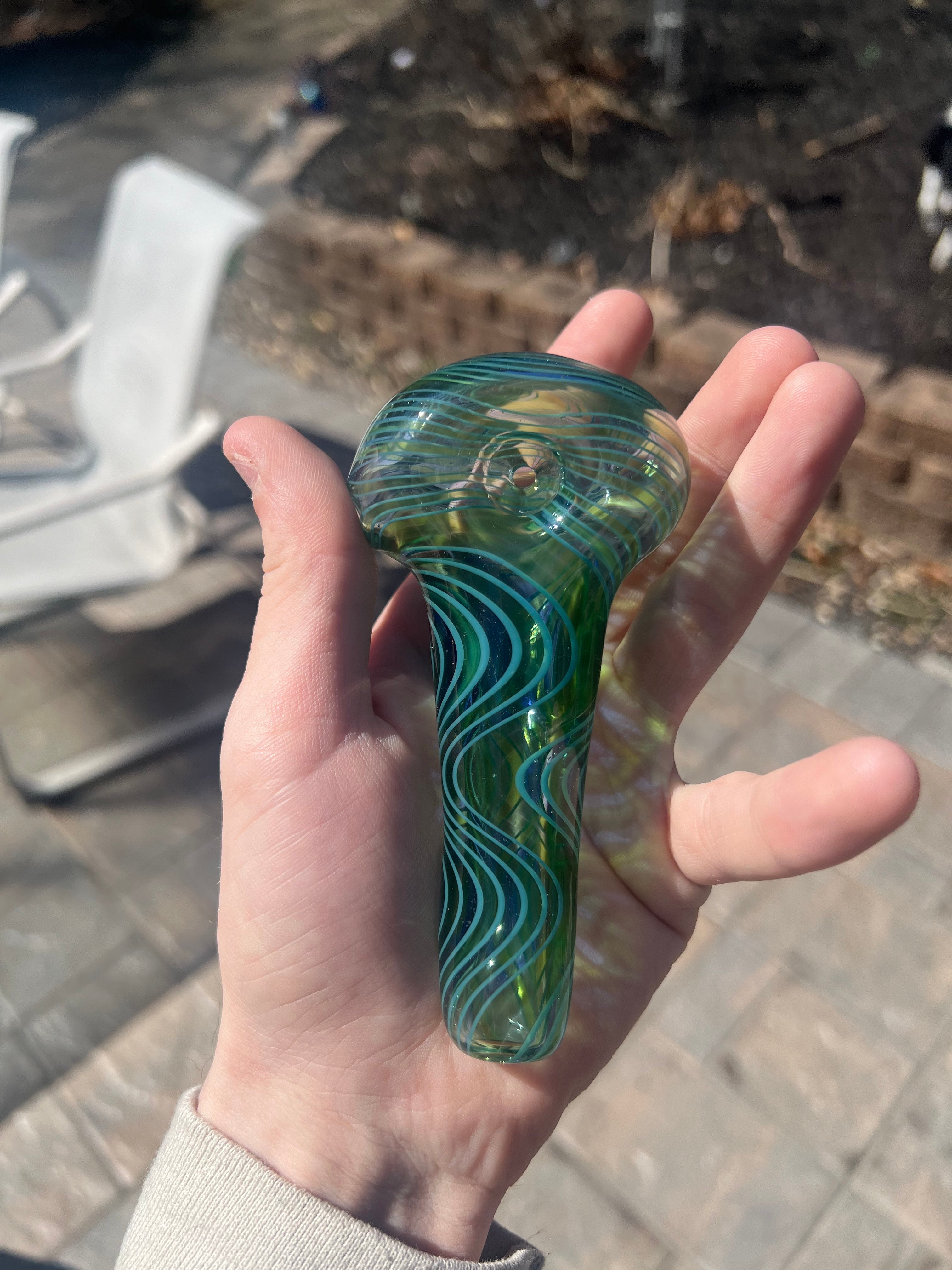 Jumbo Green & Blue Swirl
