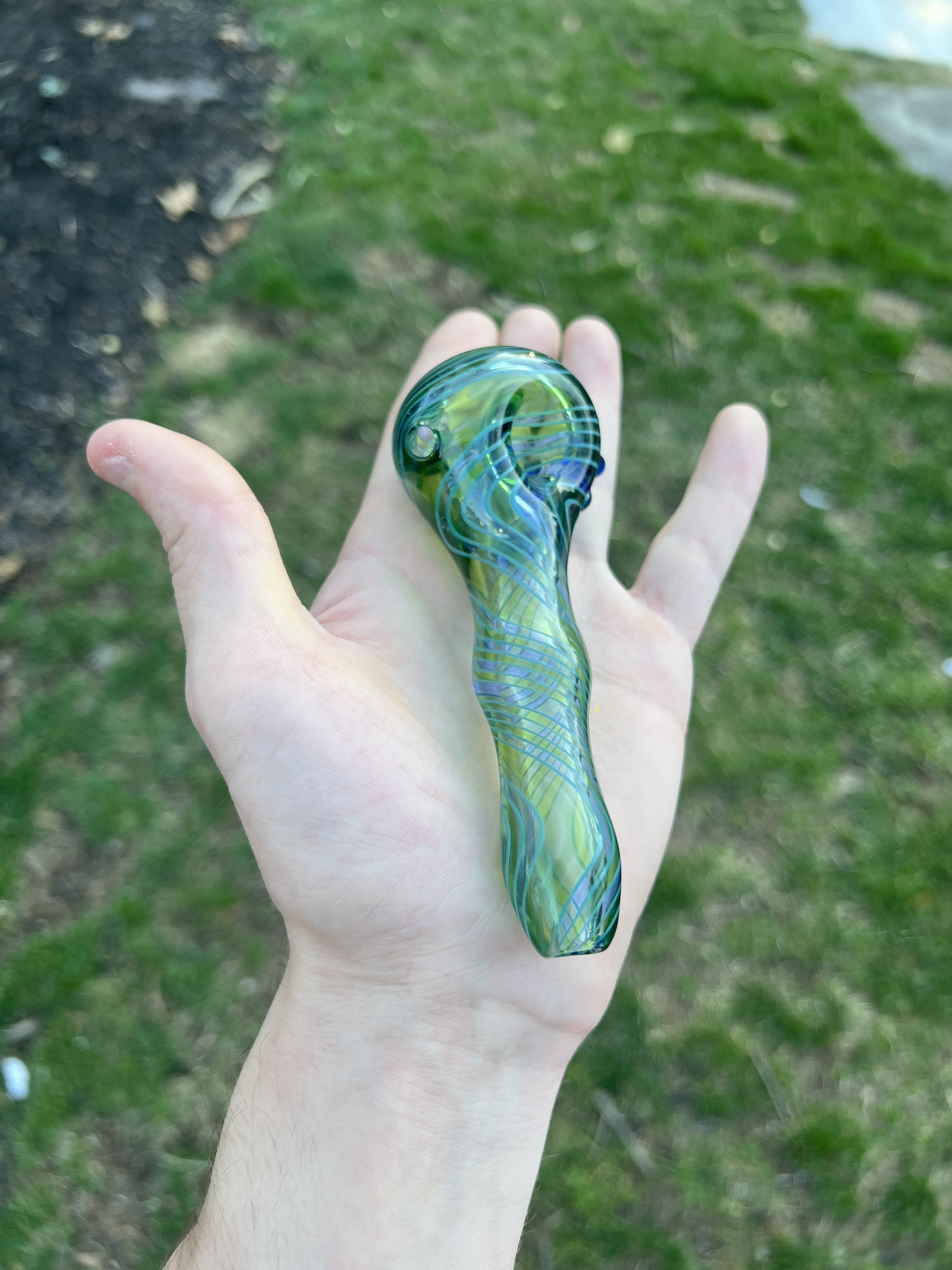 Jumbo Blue & Green Swirl