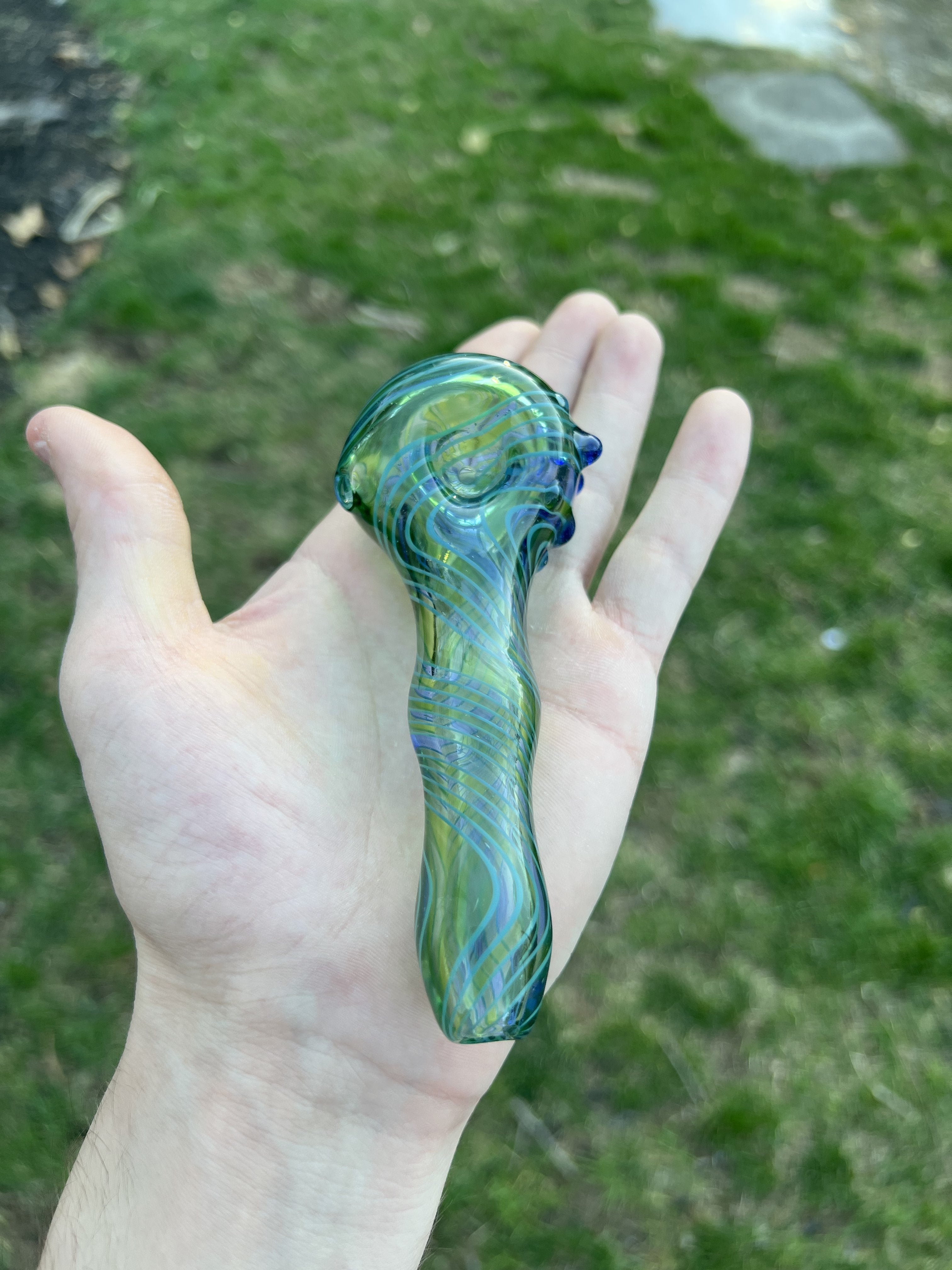 Jumbo Blue & Green Swirl